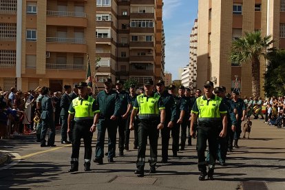 Unidades de la Comandancia de la Guardia Civil de Almería que participaron en el desfile