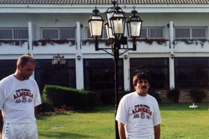 Pepe Cayuela en la concentración de Almerimar.