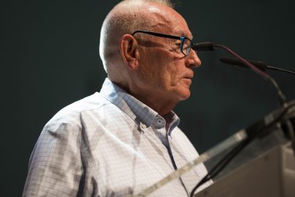 José Antonio Martín, El Falucho, durante su discurso de agradecimiento.