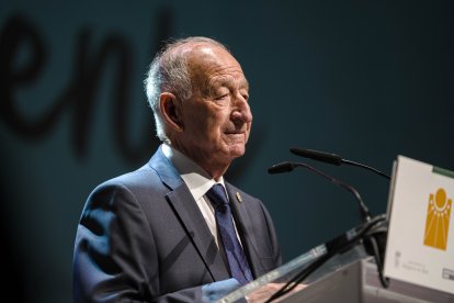 Gabriel Amat, alcalde de Roquetas de Mar, durante el discurso de cierre.