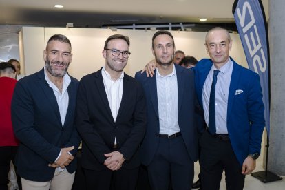 José Martín, Lorenzo Ruiz, Francisco Tarifa y Francisco Sedano, de la Caixa.