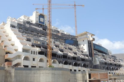 La estructura ya estaba casi terminada.