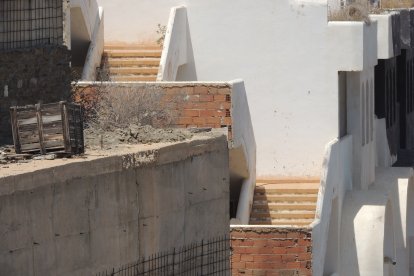 Escaleras de acceso a las zonas más altas.