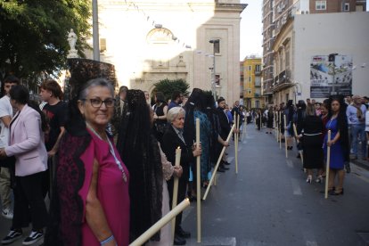 Procesión extraordinaria de Los Ángeles por las calles de Almería.