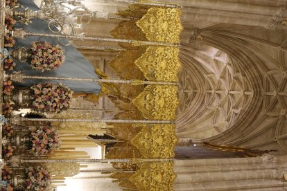 Procesión extraordinaria de Los Ángeles por las calles de Almería.