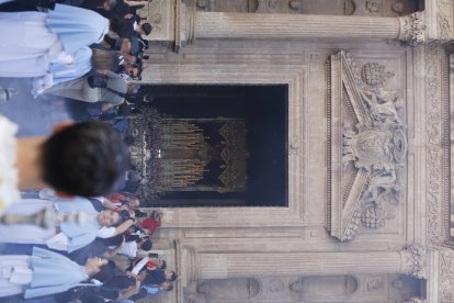 Procesión extraordinaria de Los Ángeles por las calles de Almería.