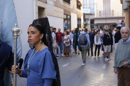Procesión extraordinaria de Los Ángeles por las calles de Almería.