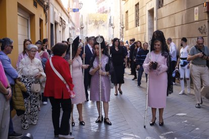 Procesión extraordinaria de Los Ángeles por las calles de Almería.