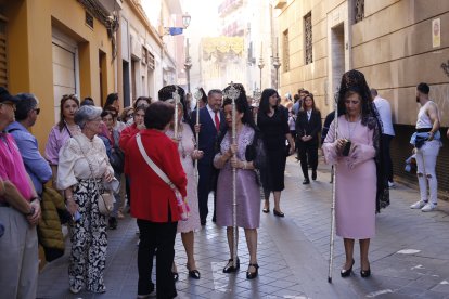 Procesión extraordinaria de Los Ángeles por las calles de Almería.