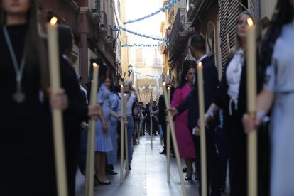 Procesión extraordinaria de Los Ángeles por las calles de Almería.