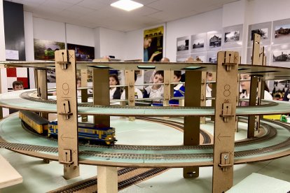 Tramo helicoidal de la gran maqueta central.