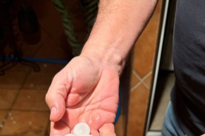 El tamaño de algunas bolas de granizo.