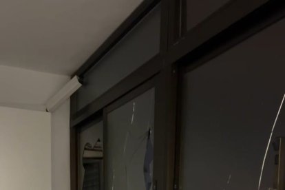 Desperfectos causados por el granizo este lunes.