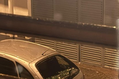 Desperfectos causados por el granizo este lunes.