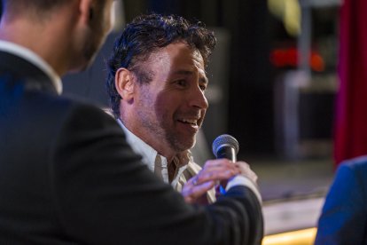 El premiado, Mario Rodríguez, campeón de España en tenis de mesa para personas con discapacidad física.