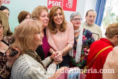 Susana Díaz recorre la provincia de Almería con diversos actos de campaña de las elecciones andaluzas del 22M y cierra la jornada con un