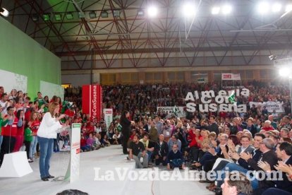 Susana Díaz recorre la provincia de Almería con diversos actos de campaña de las elecciones andaluzas del 22M y cierra la jornada con un