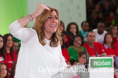 Susana Díaz recorre la provincia de Almería con diversos actos de campaña de las elecciones andaluzas del 22M y cierra la jornada con un