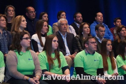 Rajoy da un mitin en el Auditorio de Roquetas de Mar para dar su apoyo a Juanma Moreno. Fotos: Fran Muñoz