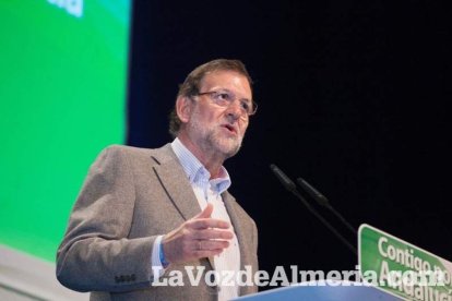 Rajoy da un mitin en el Auditorio de Roquetas de Mar para dar su apoyo a Juanma Moreno. Fotos: Fran Muñoz