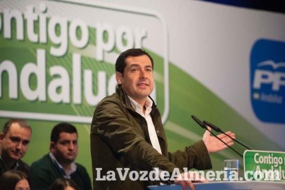 Rajoy da un mitin en el Auditorio de Roquetas de Mar para dar su apoyo a Juanma Moreno. Fotos: Fran Muñoz