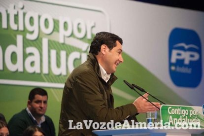 Rajoy da un mitin en el Auditorio de Roquetas de Mar para dar su apoyo a Juanma Moreno. Fotos: Fran Muñoz