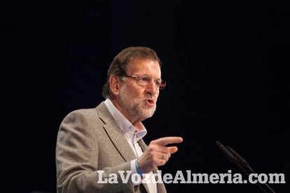 Rajoy da un mitin en el Auditorio de Roquetas de Mar para dar su apoyo a Juanma Moreno. Fotos: Fran Muñoz