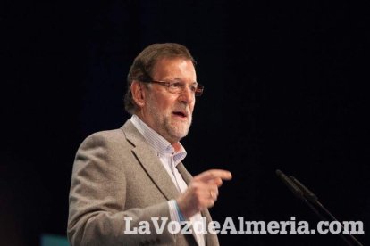 Rajoy da un mitin en el Auditorio de Roquetas de Mar para dar su apoyo a Juanma Moreno. Fotos: Fran Muñoz
