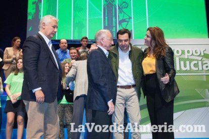 Rajoy da un mitin en el Auditorio de Roquetas de Mar para dar su apoyo a Juanma Moreno. Fotos: Fran Muñoz