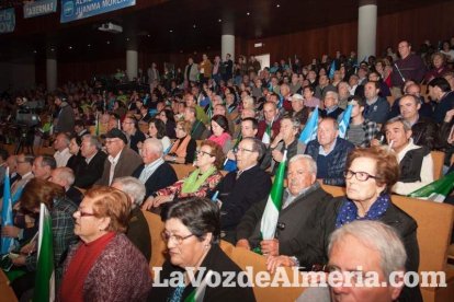 Rajoy da un mitin en el Auditorio de Roquetas de Mar para dar su apoyo a Juanma Moreno. Fotos: Fran Muñoz