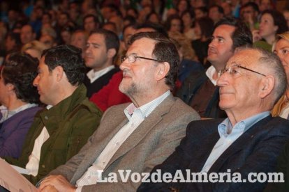 Rajoy da un mitin en el Auditorio de Roquetas de Mar para dar su apoyo a Juanma Moreno. Fotos: Fran Muñoz