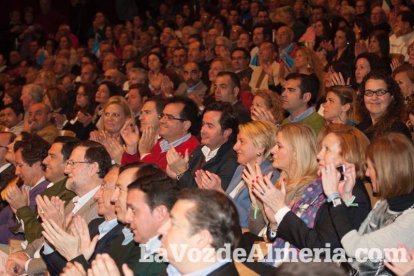 Rajoy da un mitin en el Auditorio de Roquetas de Mar para dar su apoyo a Juanma Moreno. Fotos: Fran Muñoz