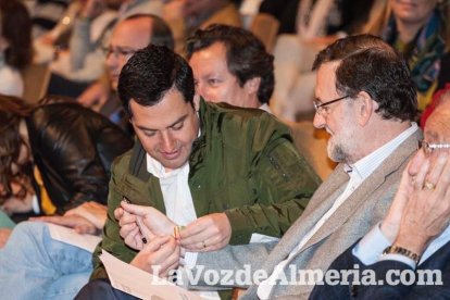 Rajoy da un mitin en el Auditorio de Roquetas de Mar para dar su apoyo a Juanma Moreno. Fotos: Fran Muñoz