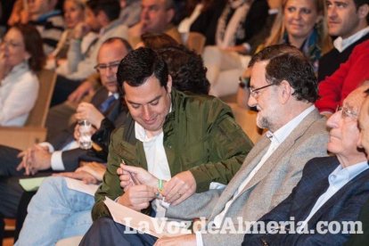 Rajoy da un mitin en el Auditorio de Roquetas de Mar para dar su apoyo a Juanma Moreno. Fotos: Fran Muñoz