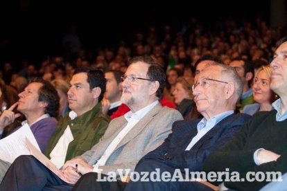 Rajoy da un mitin en el Auditorio de Roquetas de Mar para dar su apoyo a Juanma Moreno. Fotos: Fran Muñoz