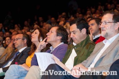 Rajoy da un mitin en el Auditorio de Roquetas de Mar para dar su apoyo a Juanma Moreno. Fotos: Fran Muñoz