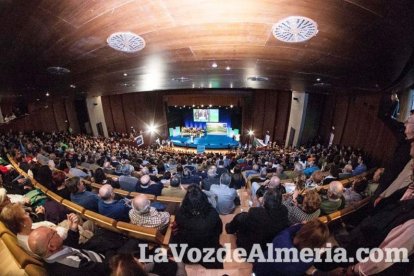 Rajoy da un mitin en el Auditorio de Roquetas de Mar para dar su apoyo a Juanma Moreno. Fotos: Fran Muñoz