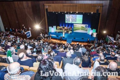 Rajoy da un mitin en el Auditorio de Roquetas de Mar para dar su apoyo a Juanma Moreno. Fotos: Fran Muñoz