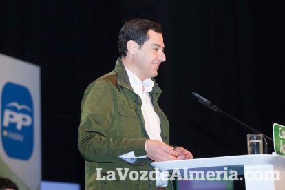 Rajoy da un mitin en el Auditorio de Roquetas de Mar para dar su apoyo a Juanma Moreno. Fotos: Fran Muñoz