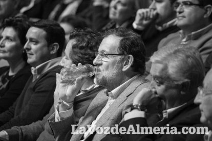 Rajoy da un mitin en el Auditorio de Roquetas de Mar para dar su apoyo a Juanma Moreno. Fotos: Fran Muñoz