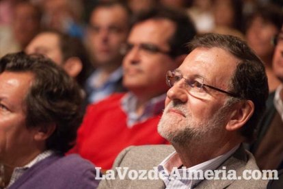 Rajoy da un mitin en el Auditorio de Roquetas de Mar para dar su apoyo a Juanma Moreno. Fotos: Fran Muñoz