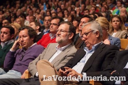 Rajoy da un mitin en el Auditorio de Roquetas de Mar para dar su apoyo a Juanma Moreno. Fotos: Fran Muñoz