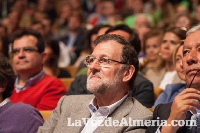 Rajoy da un mitin en el Auditorio de Roquetas de Mar para dar su apoyo a Juanma Moreno. Fotos: Fran Muñoz
