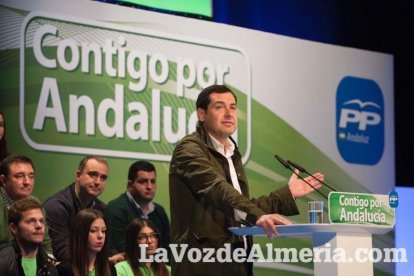 Rajoy da un mitin en el Auditorio de Roquetas de Mar para dar su apoyo a Juanma Moreno. Fotos: Fran Muñoz