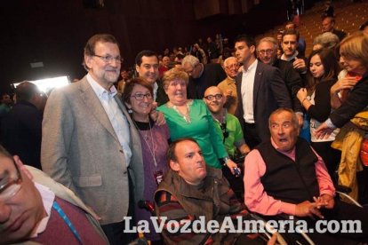 Rajoy da un mitin en el Auditorio de Roquetas de Mar para dar su apoyo a Juanma Moreno. Fotos: Fran Muñoz
