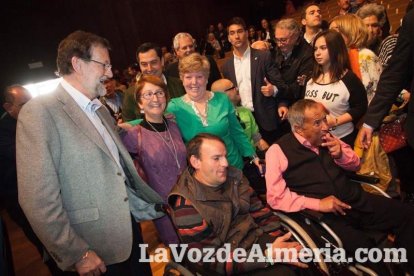 Rajoy da un mitin en el Auditorio de Roquetas de Mar para dar su apoyo a Juanma Moreno. Fotos: Fran Muñoz