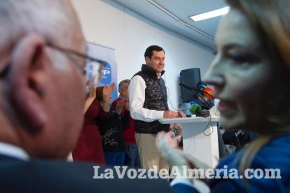 Mitin en Adra de Juan Manuel Moreno, candidato del PP a la Junta de Andalucía. Fotos: Juan Sánchez.