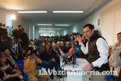 Mitin en Adra de Juan Manuel Moreno, candidato del PP a la Junta de Andalucía. Fotos: Juan Sánchez.