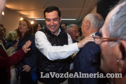 Mitin en Adra de Juan Manuel Moreno, candidato del PP a la Junta de Andalucía. Fotos: Juan Sánchez.