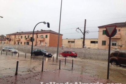 Fuerte tomba de agua caída en Almería.